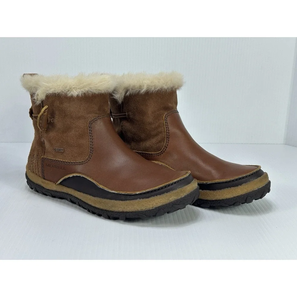 Merrell Snow‎ Boots Women's Size 7.5 Tremblant J45932 Brown Leather Pull-On